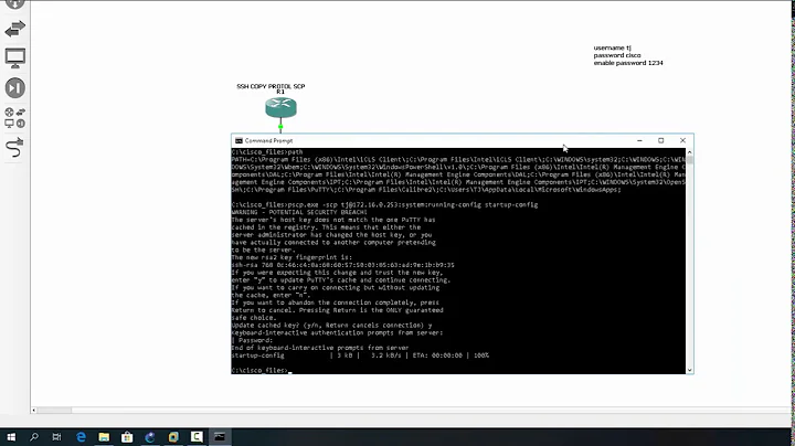 Backing up Cisco IOS using SCP (SSH Copy Protocol) CCNP TSHOOT