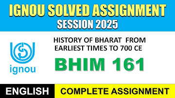 IGNOU BHIM 161 Solved Assignment 2025 | English Medium | Download PDF | IGNOU Students Portal