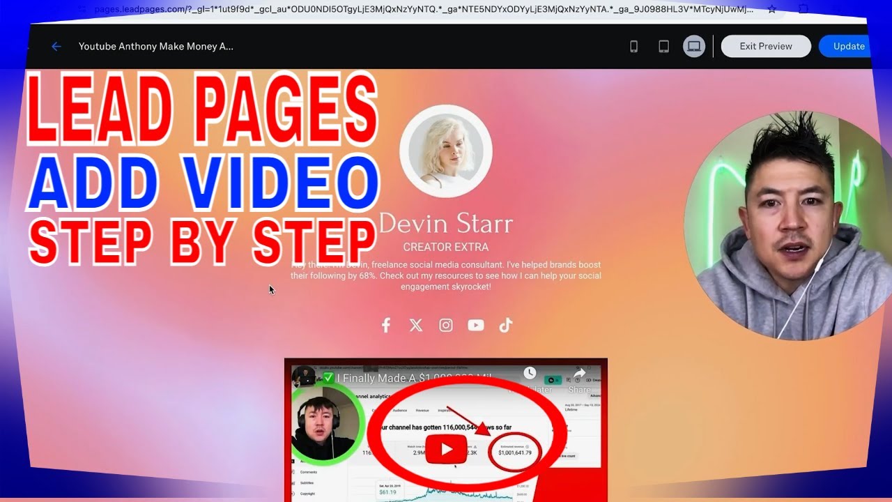 How To Add Video To LeadPages Landing Page 🔴 - YouTube