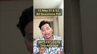 12th May Shift 02 Paper Analysis #mhtcet2026 #paperanalysis #cet #pcm #mhtcetpcm #shorts #viral