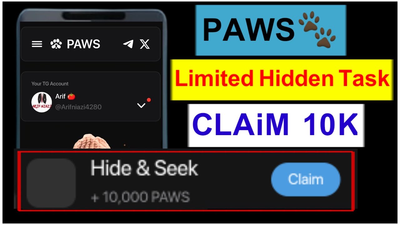 Paws limited task | paws today new task | paws hide and seek task | paws limited hidden task