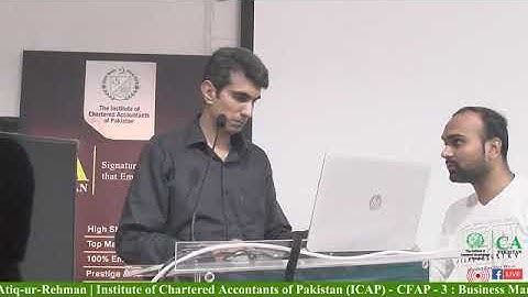 Exam Focused Revision Classes on CFAP-3 Lec 1