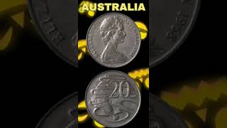 Australia 20 Cents 1968.#shorts #coinnotesz