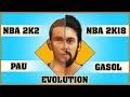 PAU GASOL evolution [NBA 2K2 - NBA 2K18]