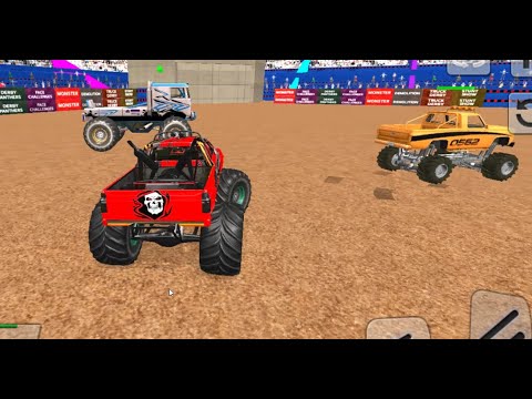 Conjunto de jogo Monster Jam Garagem com camião monstro, luzes e