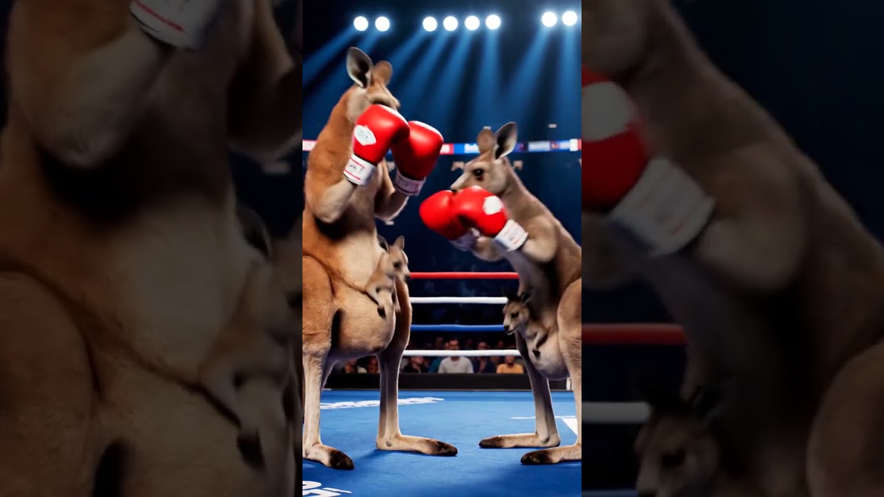Two Kangaroos in an Epic Boxing Match… Who Will Win? 🦘🥊