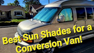 Heat reflective window sun shades for Chevy Express or GMC Savana Conversion vans or Explorer Vans by Adventures with Angus 1,597 views 1 year ago 5 minutes, 8 seconds