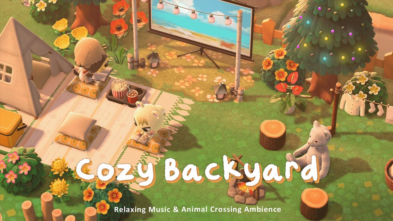 Cozy Backyard 🏕️ Calm and Romantic Jazzy Chillhop for Studying & Reading | Animal Crossing Ambience