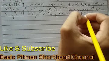 Pitman Shorthand Exercise 70 ,New Era Complete Course, All Exercises 1 to 140, For Beginners / BASIC