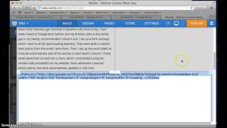 Using Google Forms to Post a Live Results Chart on Weebly