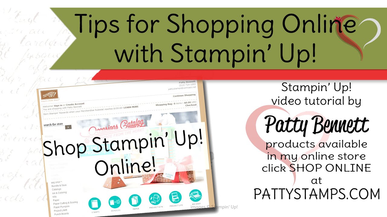 Tips for Shopping Stampin' UP! Online with Patty YouTube