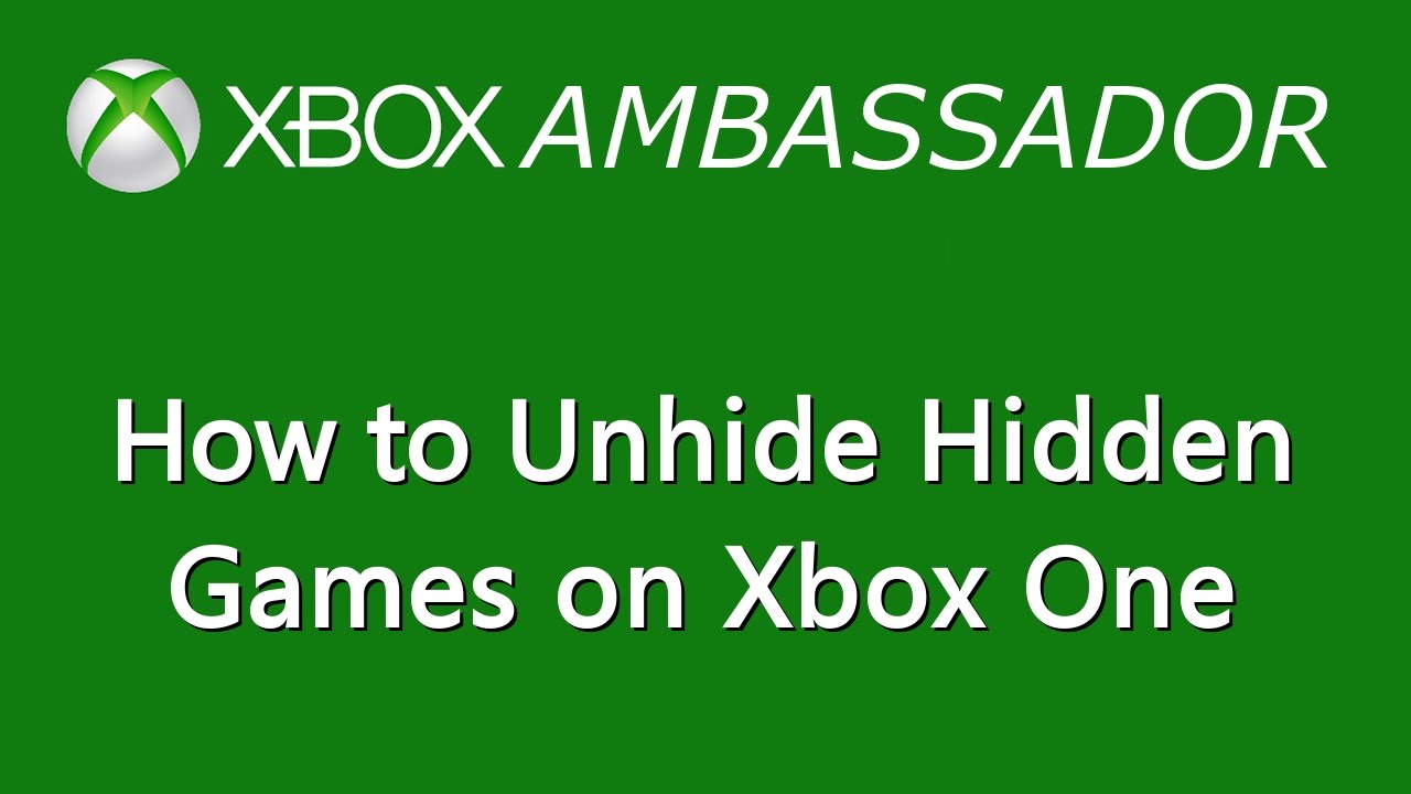 How to Hide or Unhide Games and Apps on your Xbox One 