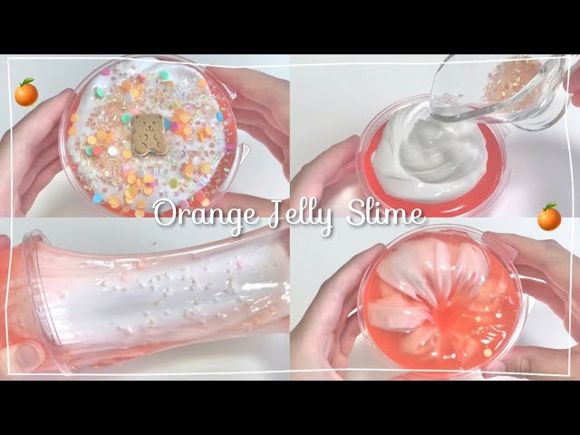【ASMR】くまのオレンジゼリースライム🍊