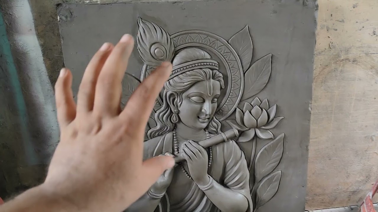 Krishna Fiber relief wall mural art available now | Art Tech 