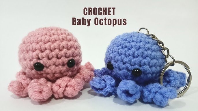 CROCHET KAWAII BABY OCTOPUS - *NO SEWING REQUIRED* - Left-Handed version 