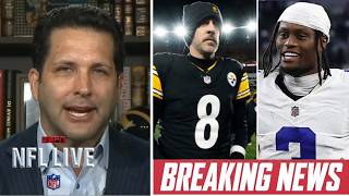 NFL LIVE | Adam Schefter updates Steelers place UFA tender on Rodgers, George Pickens-Cowboys saga?