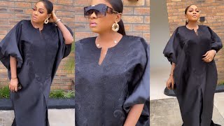 How to SEW TRENDY BUBU KAFTAN with FRONT SLIT and PUFF SLEEVES