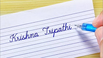 “Krishna Tripathi” name in cursive writing.