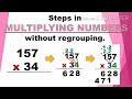 MULTIPLYING NUMBERS without Regrouping (TAGALOG)