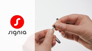 How to replace an eartip on a Pure Charge&Go hearing aid | Signia Hearing Aids How to replace an eartip on a Pure Charge&Go hearing aid | Signia Hearing Aids