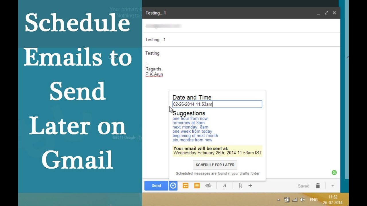 Streak-Schedule Emails to Send Later on Gmail - YouTube