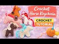 Crochet Horse Keychain Tutorial 🐎 Step-by-Step Handmade Animal Charm for Beginners &amp; Gifts