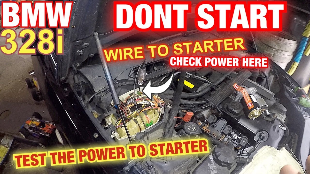 BMW 328i Dont starter how to test power to the control cable to starter