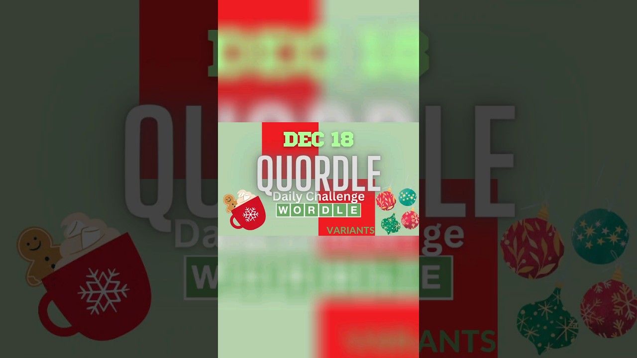 Quordle A Wordle Variant with x4 Difficulty!!! (Dec 18, 2023) YouTube