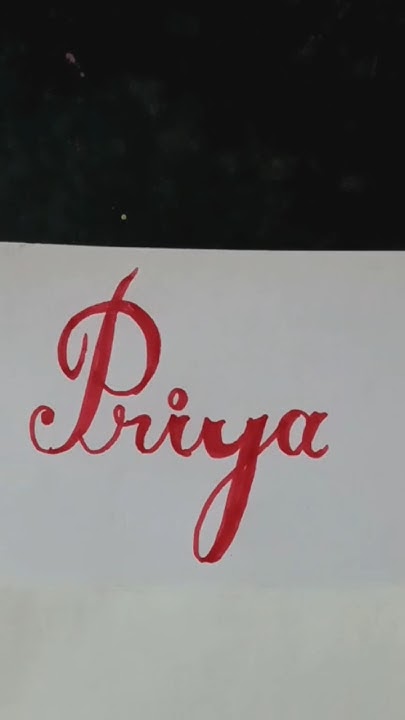 Cursive Letter PRIYA cursive letters art shorts youtubeshorts cursive-letter-priya-cursive-letters-art-shorts-youtubeshorts