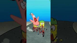 spongebob & patrick ride a bike together... and CRASH 🚲