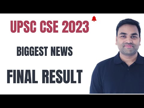 BIGGEST NEWS :- UPSC CSE RESULT 2023 || UPSC 2023 FINAL RESULT || UPSC AIR 01 2023