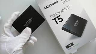 Samsung（サムスン）のおすすめ外付けSSD T5 容量1TB 開封レビュー動画【ガジェット紹介】HDDと比較して寿命に強く、データ移行も早く、USBCにも最適
