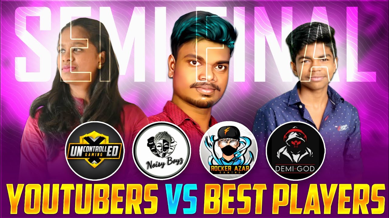 💥[TAMIL] SEMI FINAL MATCH Tamilnadu Youtubers vs Best Players CLASH SQUAD Tournament Live / TAMIL