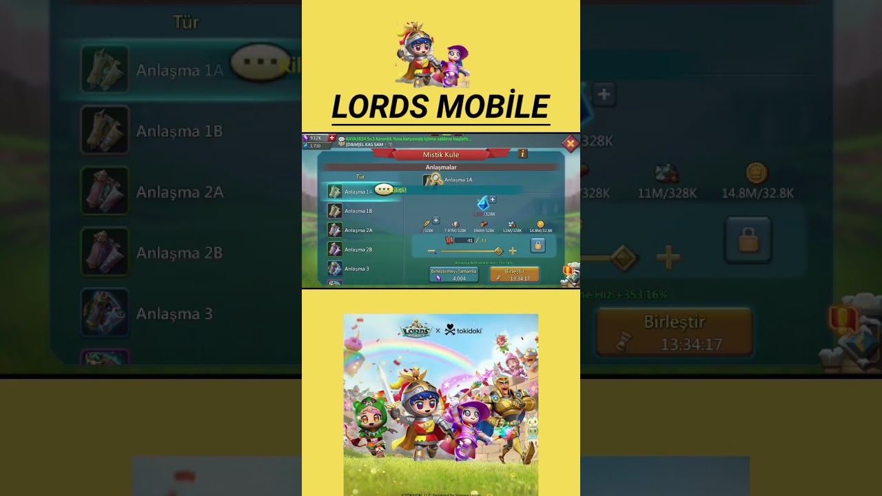 ⚡ 80 Anlaşma Görevi Nasıl Biter? | Lords Mobile - LORDS MOBİLE 