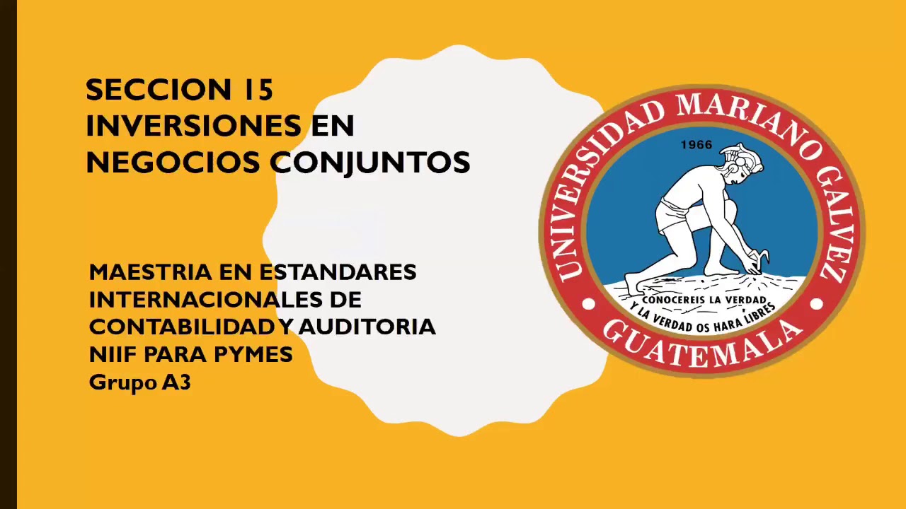 SECCIÓN 15 INVERSIONES EN NEGOCIOS CONJUNTOS NIIF PARA PYMES - YouTube