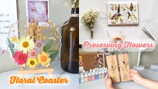 How To Preserve Flowers in Resin &amp; Making Floral Coaster