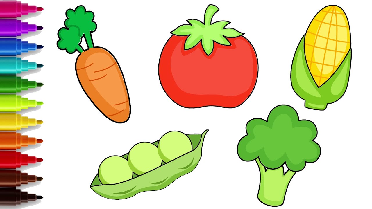 Cómo dibujar verduras - Dibujos sencillos | Chiki-Arte Aprende a Dibujar -  thptnganamst.edu.vn