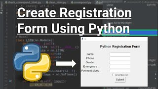 Python Project  Create Registration Form / Login Form Using Python