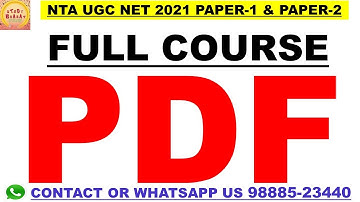 Ugc Net Paper 1 and Paper 2 Complete Best Pdf Notes 2021