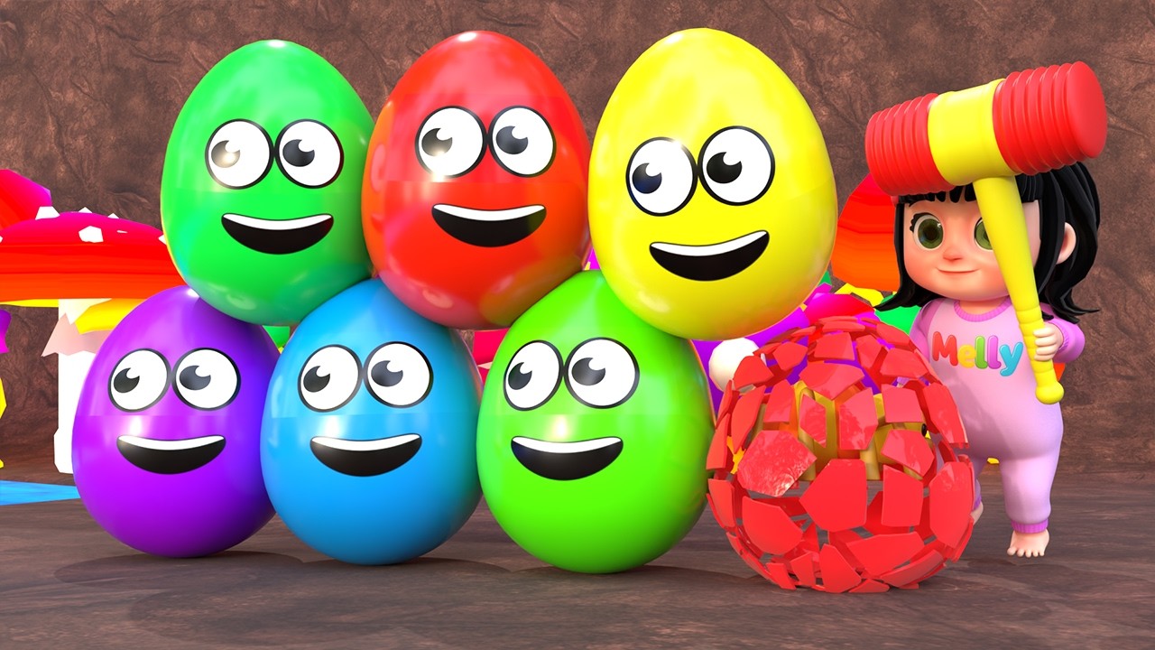 मेली के रंग-बिरंगे सरप्राइज़ एग्स | Melly Explores Surprise Eggs | Melly Hindi Rhymes