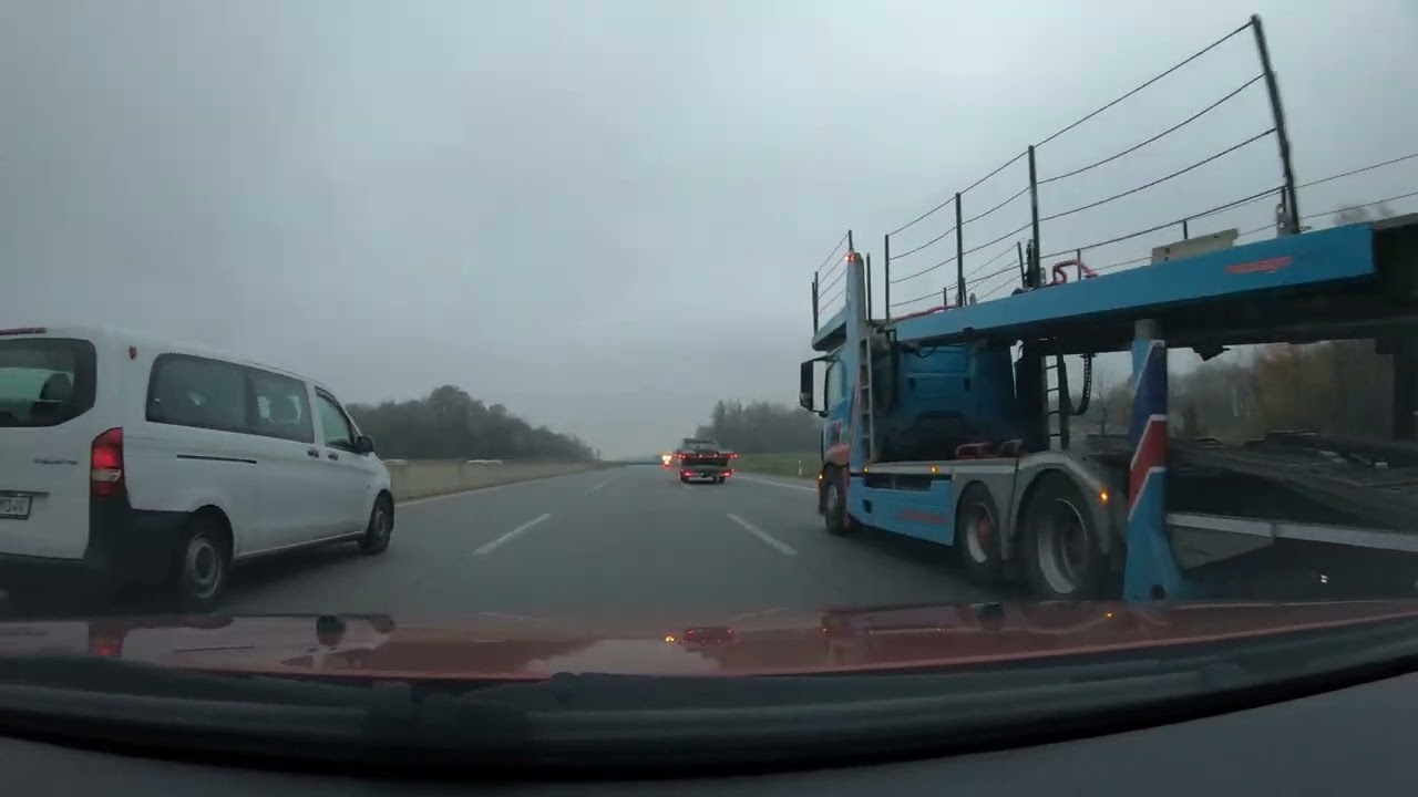 Relaxing Drive from Munich to Augsburg in Autobahn