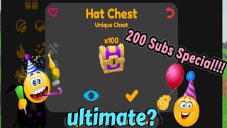 200 SUBSCRIBERS SPECIAL!!! 🎉🎊 (Openning 100 Hat Chests in Super Golf)