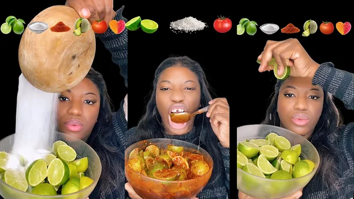 ASMR  SATISFYING LEMON  CHILI   LEMON WHITH MIX CH...