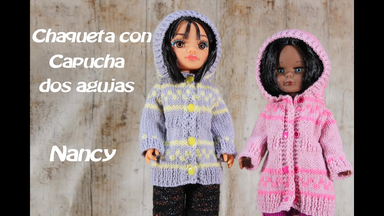 Chaqueta con capucha a dos agujas para Nancy 1ª parte