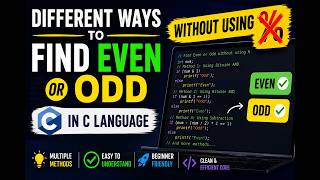 No Modulus? No Problem! Even/Odd Program in C 😉😃