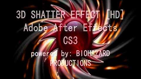 3D SHATTER EFFECTS USING ADOBE AFTER EFFECTS CS3 [HD]