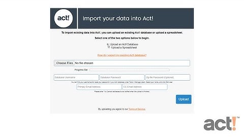 Act! Training Video - Using the Database Upload Tool