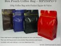 Block botom coffee bag food packaging with valve flat bottom coffee bags package stand up pouches