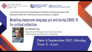 Webinar - Modeling classroom language pre and during COVID-19 for critical reflection