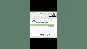 COMO SEPARAR NOME E SOBRENOME NO EXCEL #shorts